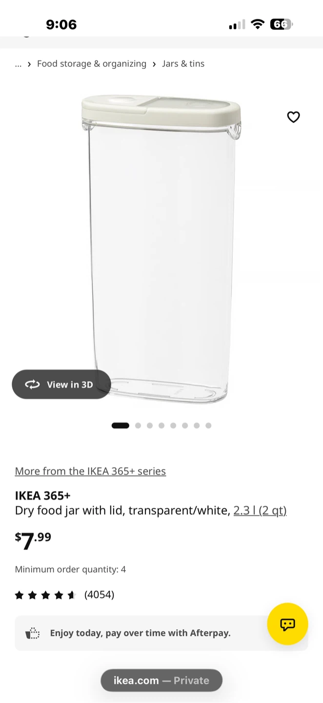 5 IKEA 365+ Dry Food Jars