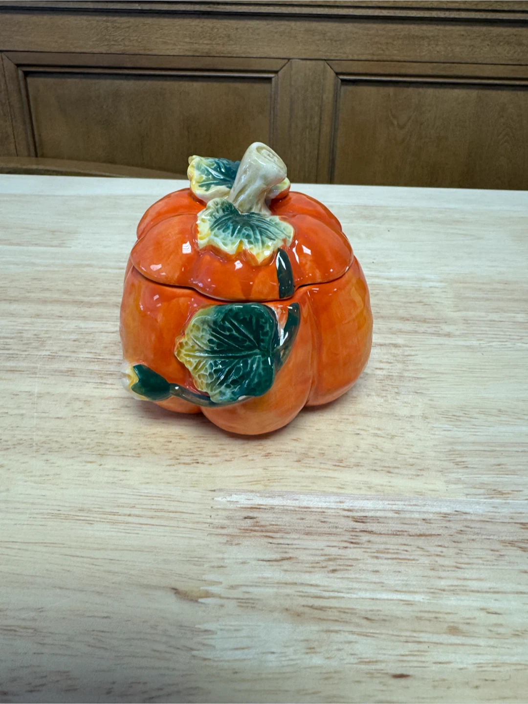 Ceramic Pumpkin Trinket Box - photo 2