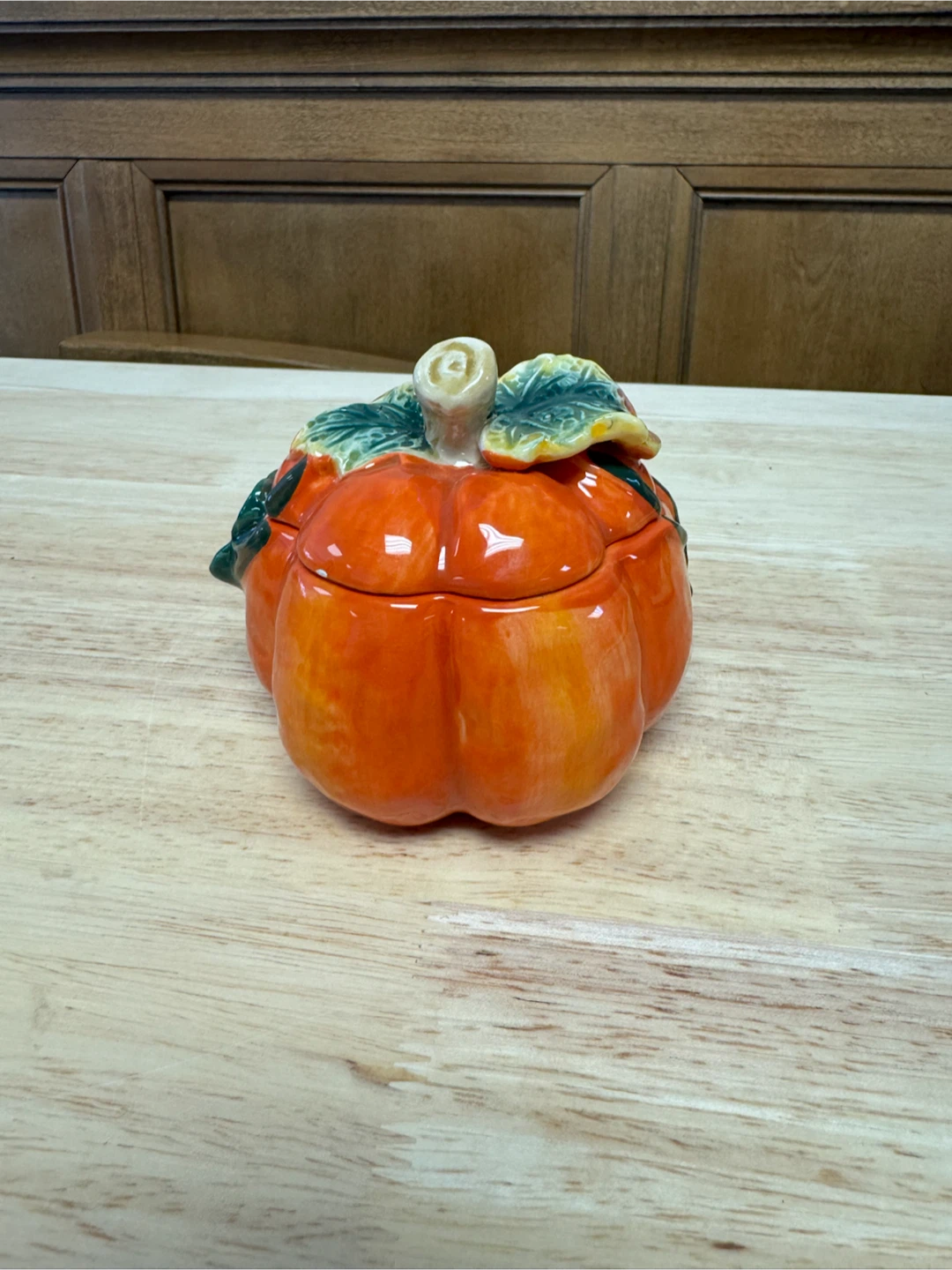 Ceramic Pumpkin Trinket Box - photo 3