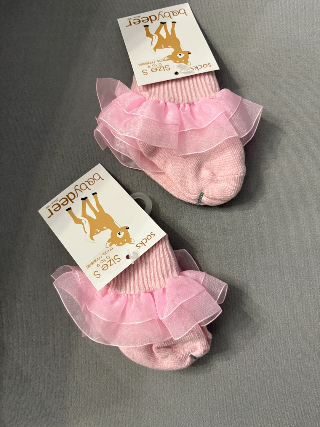 Baby deer girl ruffled socks 0-9M & 9-18M $20ea - photo 2