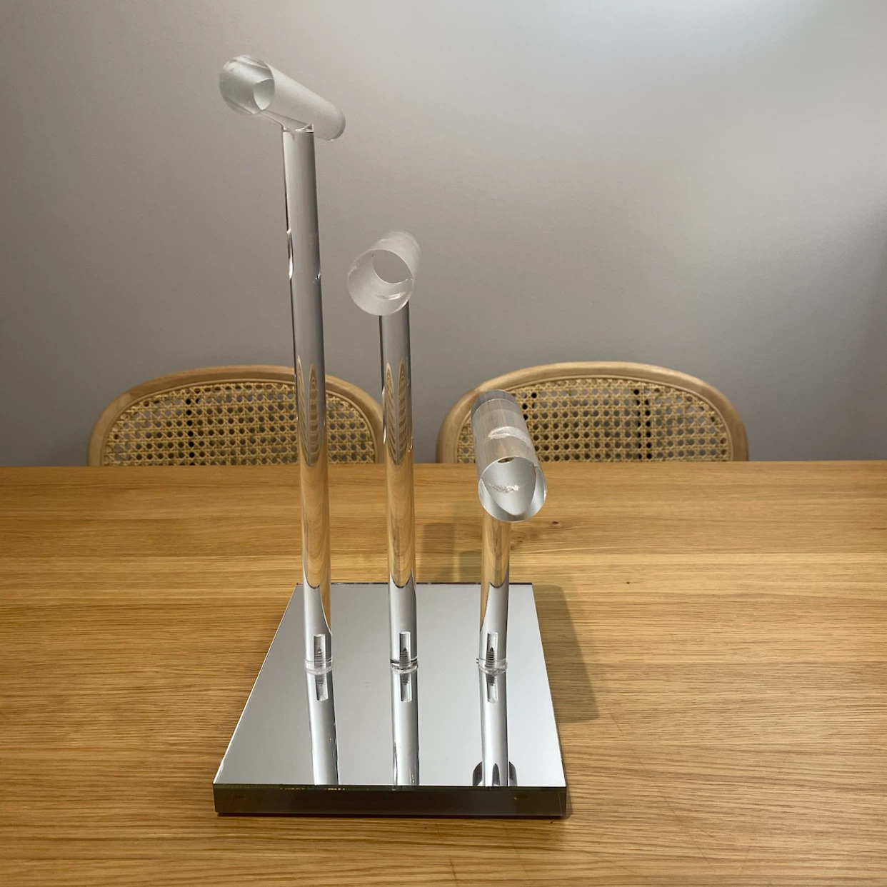 Luxury Clear Acrylic Jewelry Stand Multi-Tier Mirrored Base - photo 3