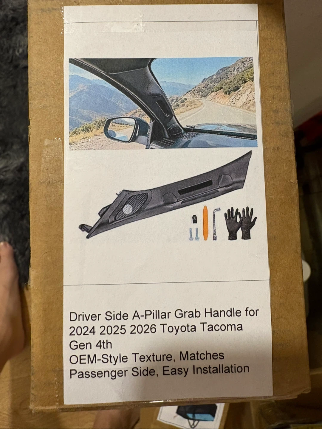 Driver Side A-Pillar Grab Handle for 2024-2026 Toyota Tacoma