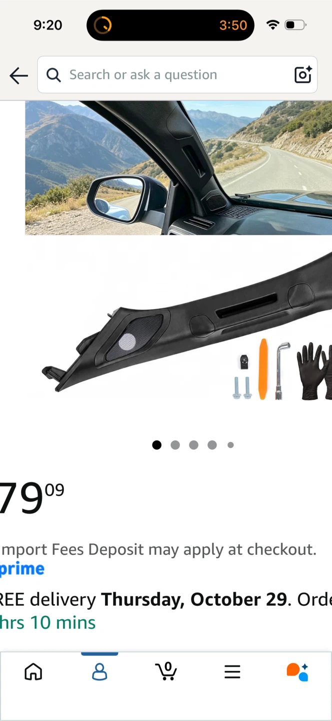 Driver Side A-Pillar Grab Handle for 2024-2026 Toyota Tacoma - photo 3