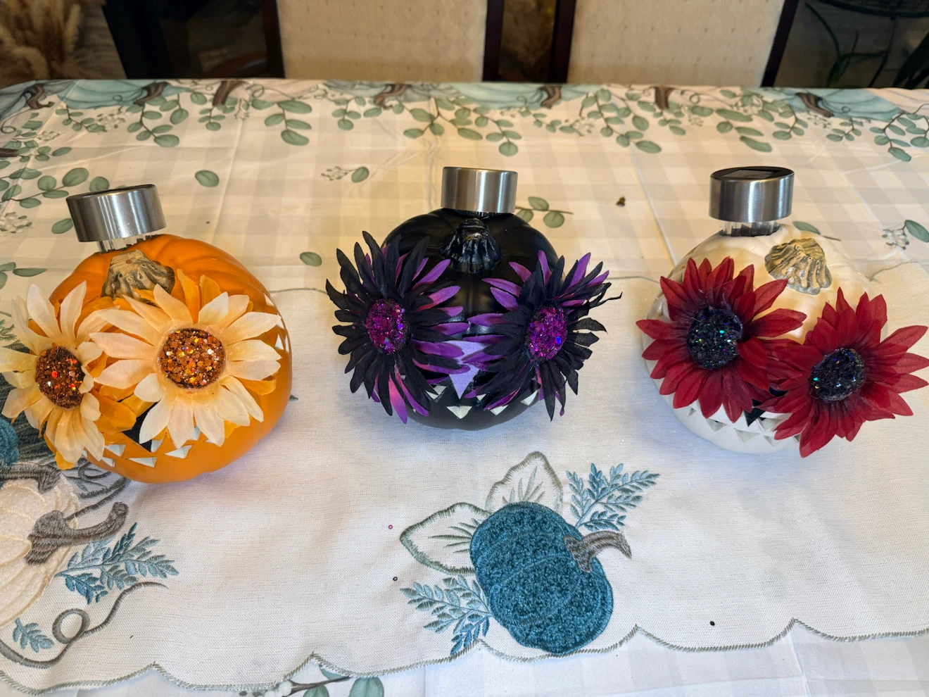 Solar Owl Halloween pumpkins.. 3 colors