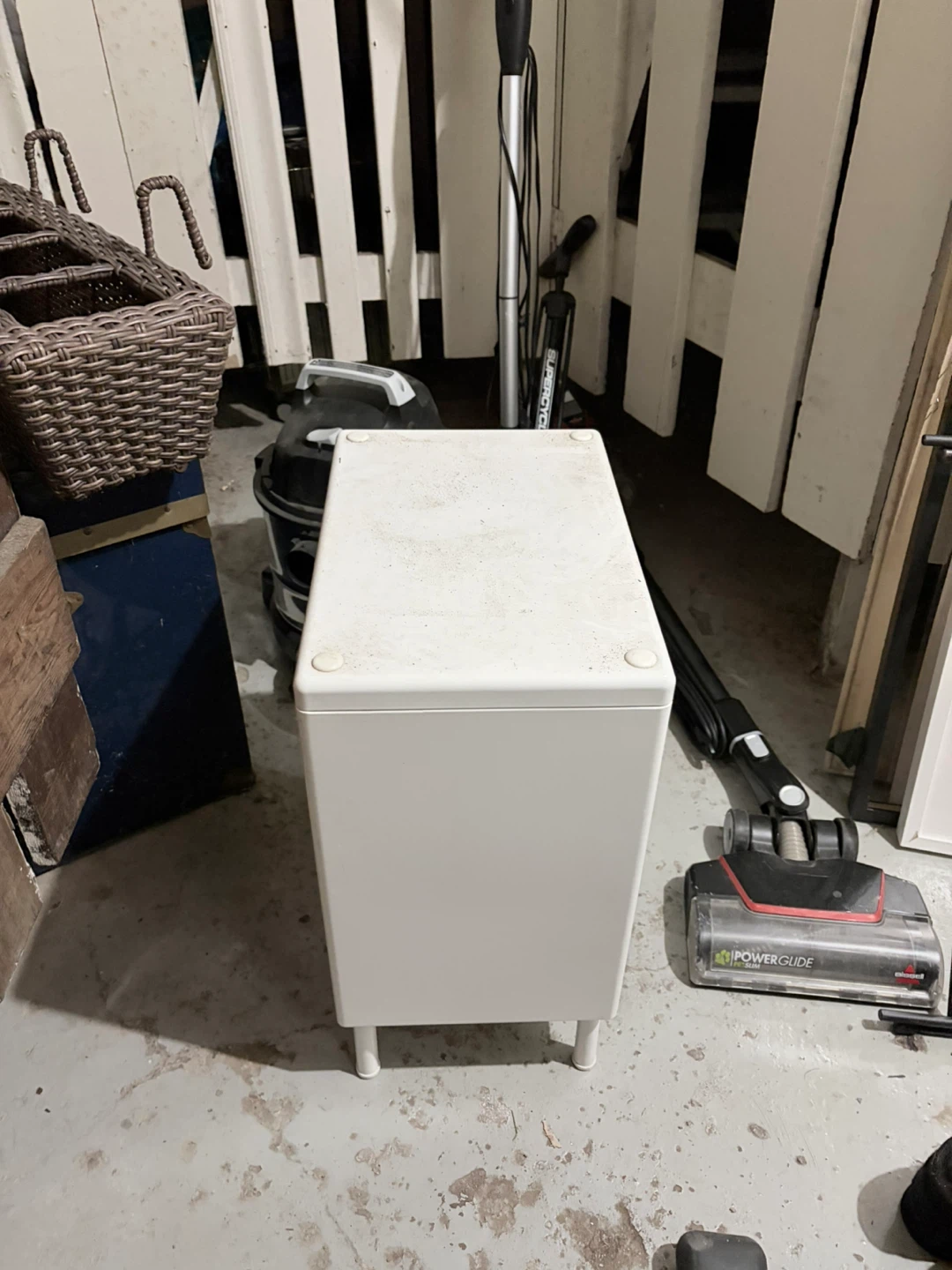 White Metal Nightstand - photo 3