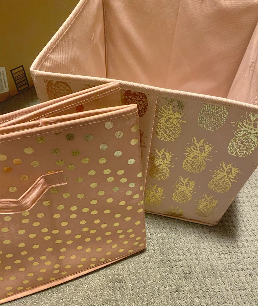 Set of 4 Fabric Storage Cubes