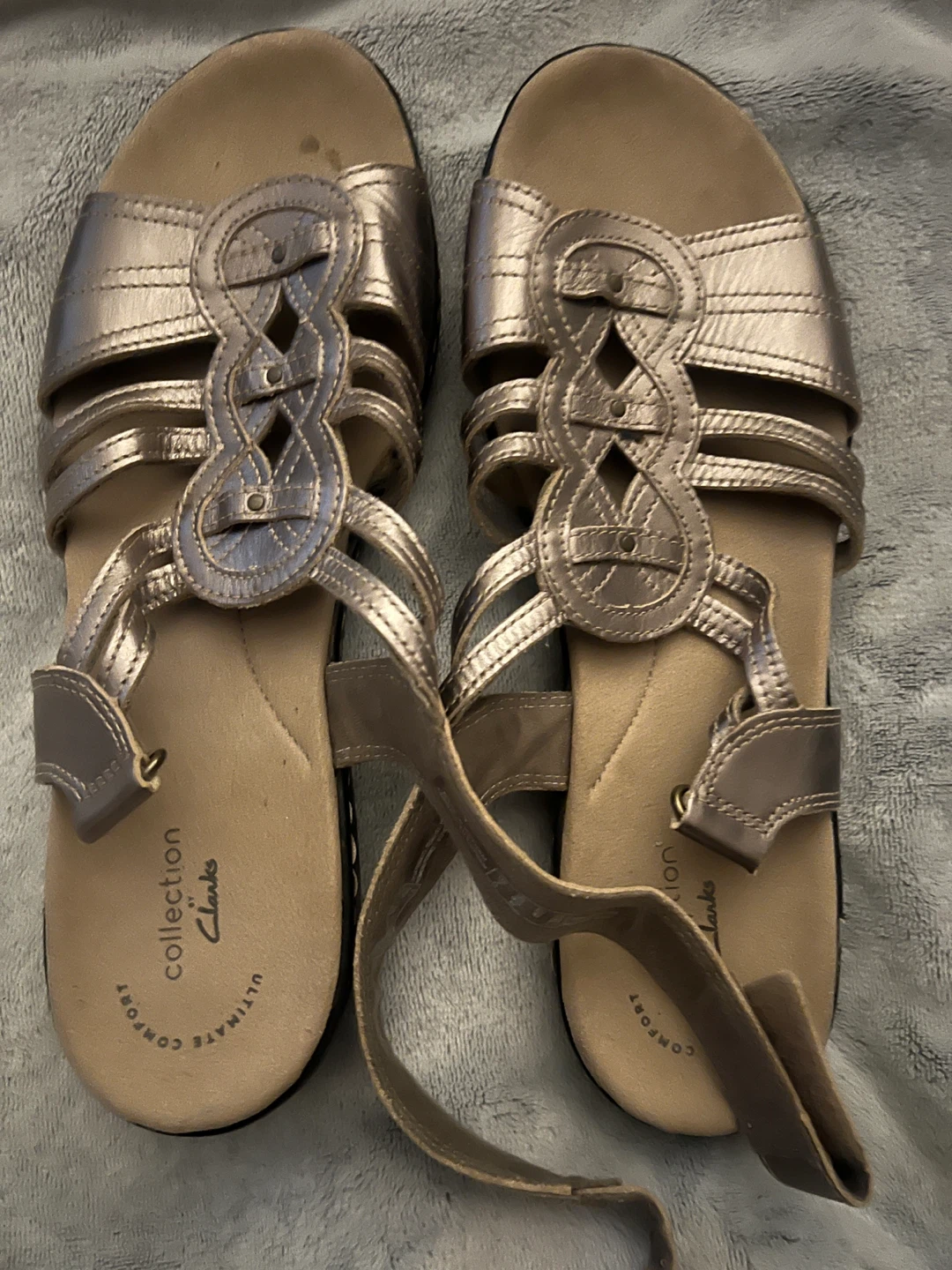Clarks Collection Metallic Sandals