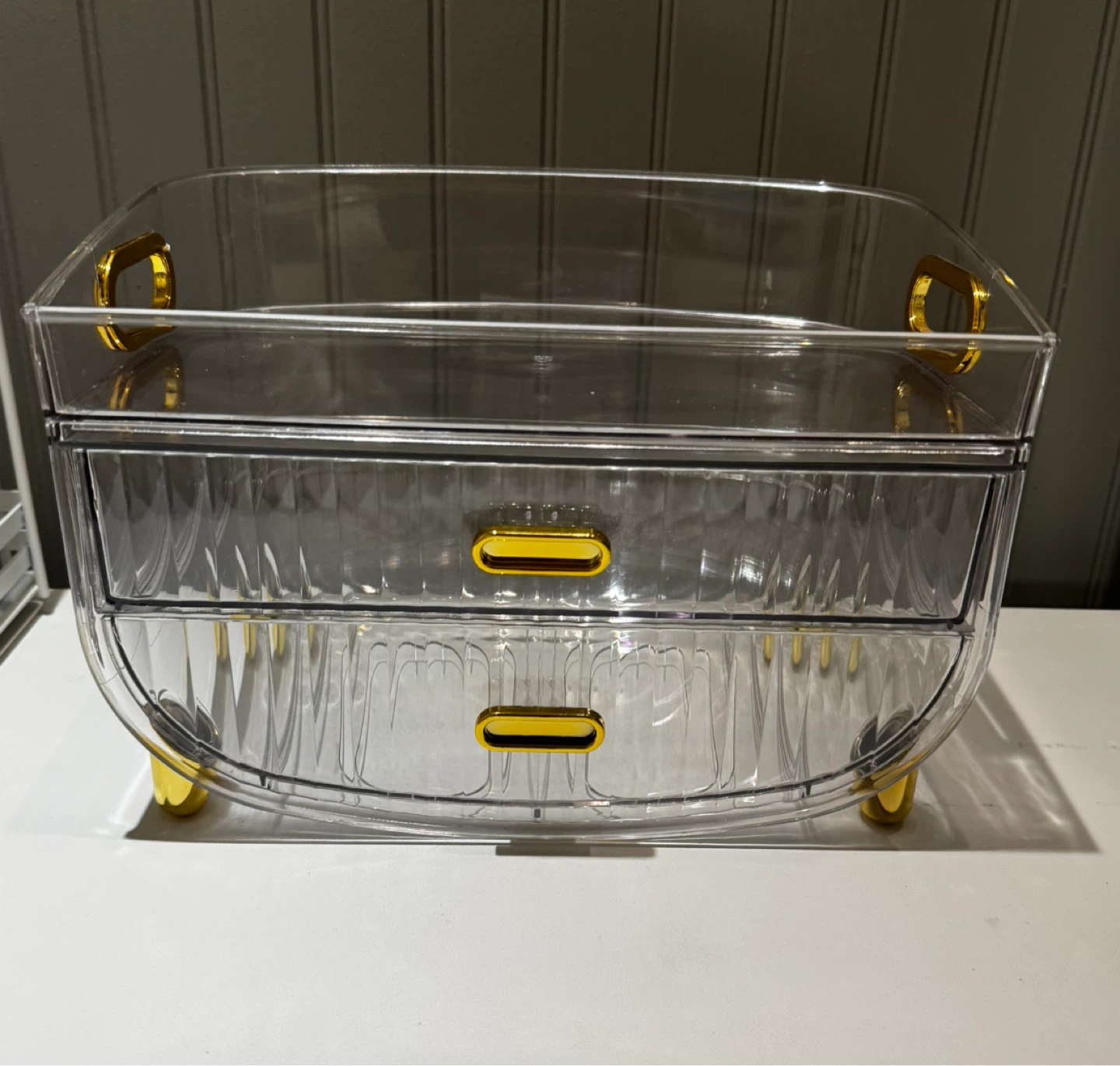 Acrylic cosmetic organizer