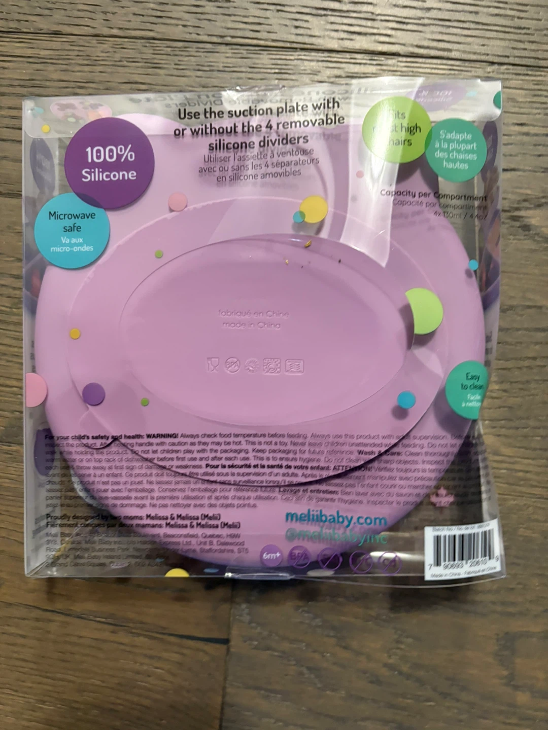 Melii sectioned baby suction plate new in box - photo 3