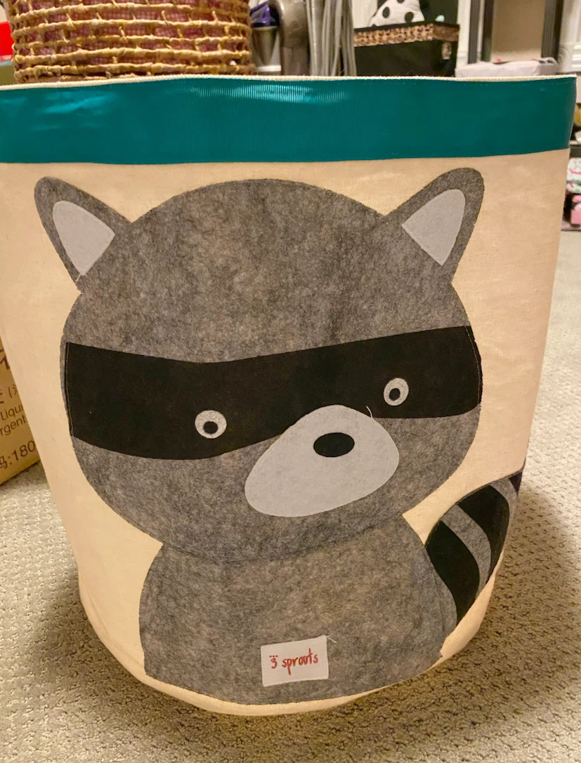 3 Sprouts Raccoon Storage Bin