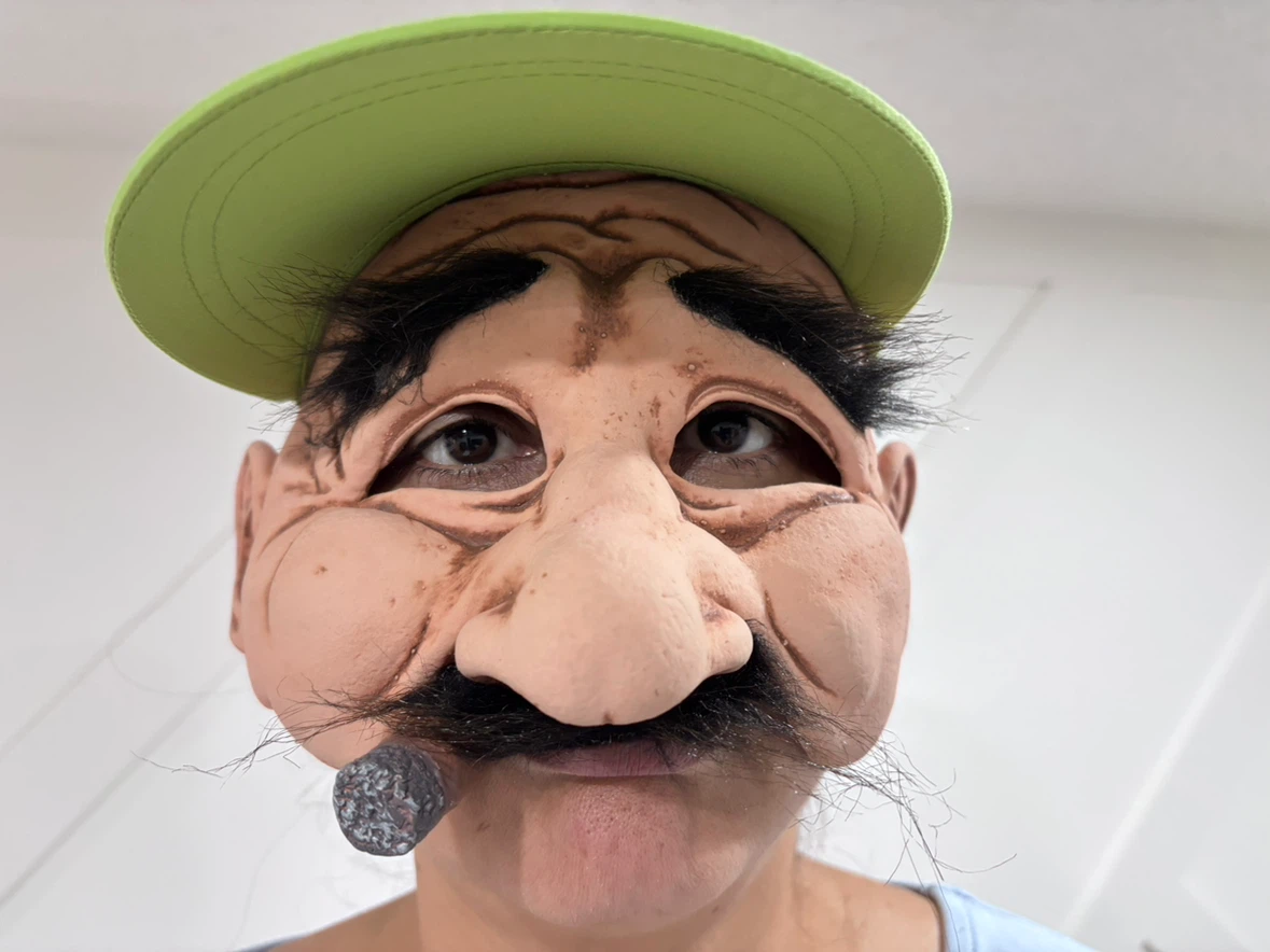 Halloween Novelty Old Man Mask with Green Hat - photo 2