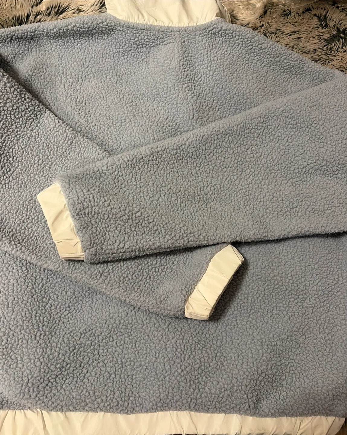 Altar d’state Ash Blue Ivory Snap-Up Fleece Pullover - photo 4