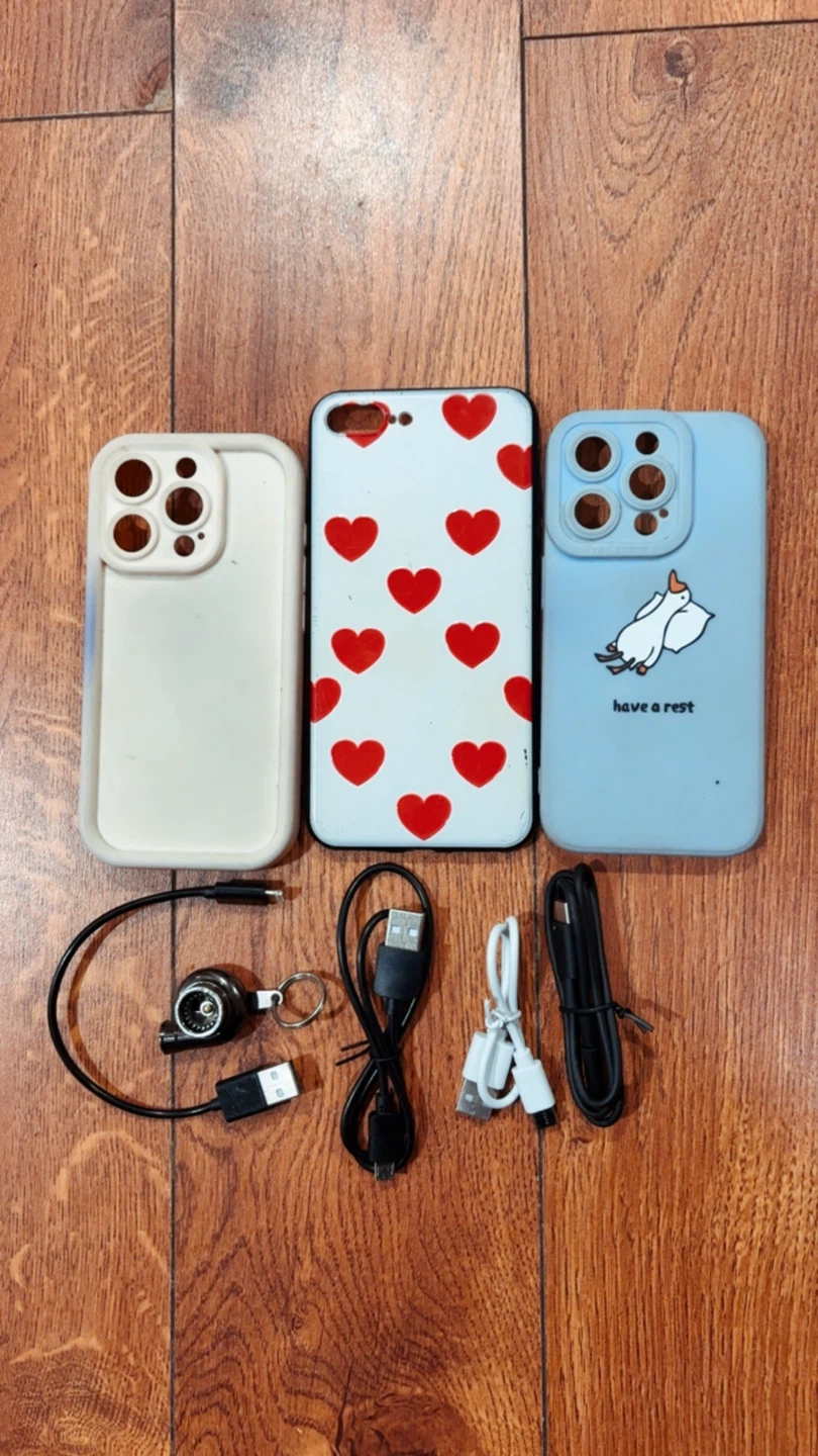 Smartphone Cases and Charging Cables Bundle