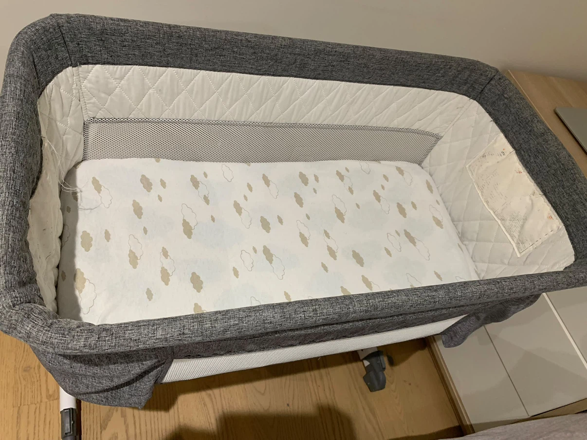 Baby Bedside Bassinet Grey