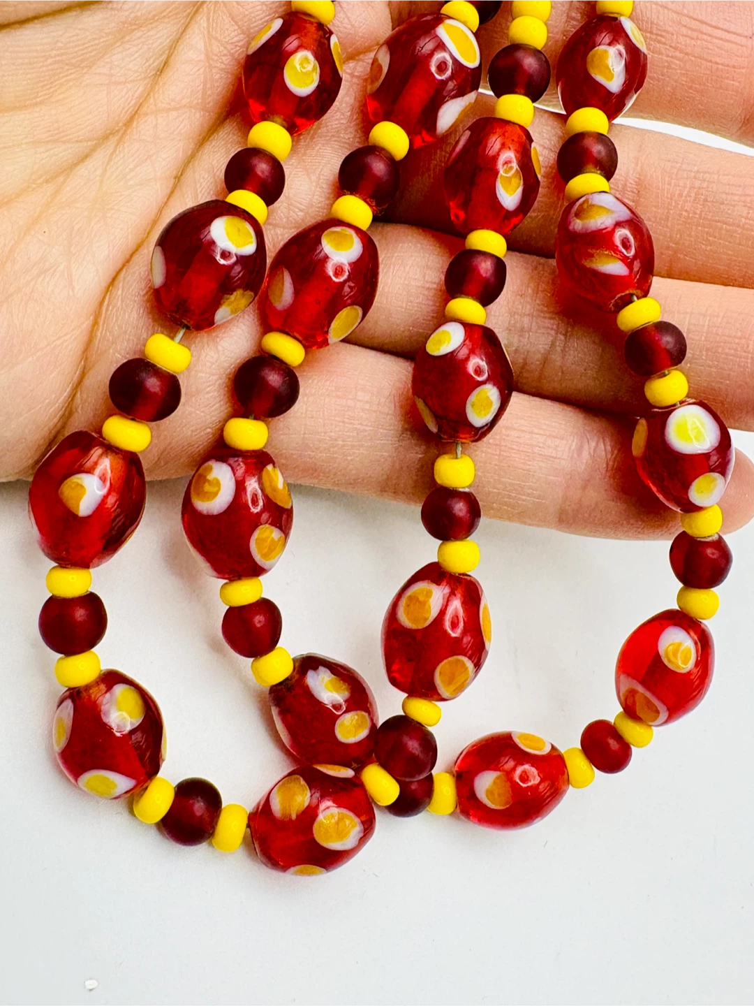 5 Artisan Lampwork Glass Necklaces - photo 3