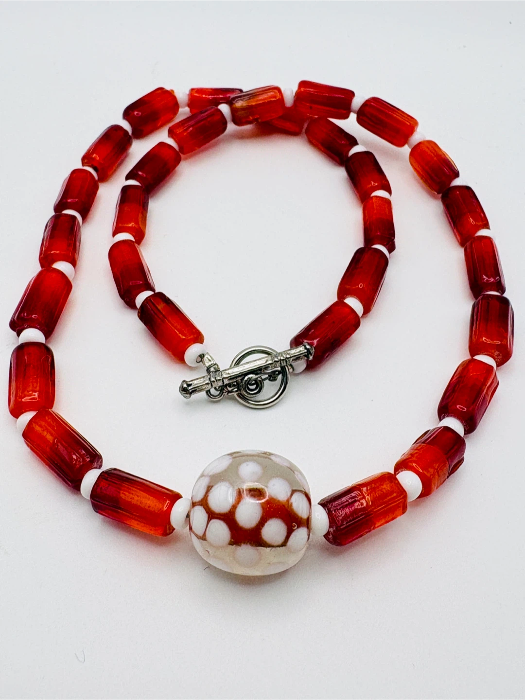 5 Artisan Lampwork Glass Necklaces - photo 5