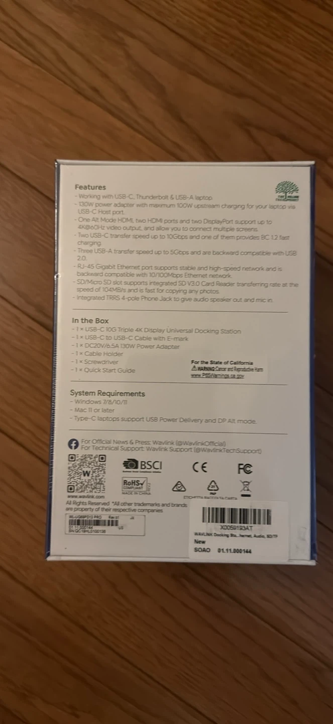 WAVLINK USB-C DisplayLink Dock, 3 Monitors - photo 2