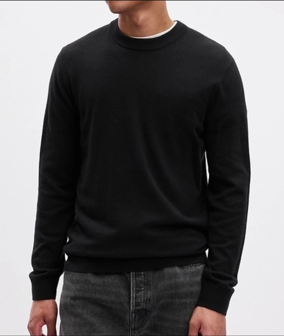 Men’s GAP CashSoft Crewneck Sweater XL TRUE BLACK Extra Large - photo 2