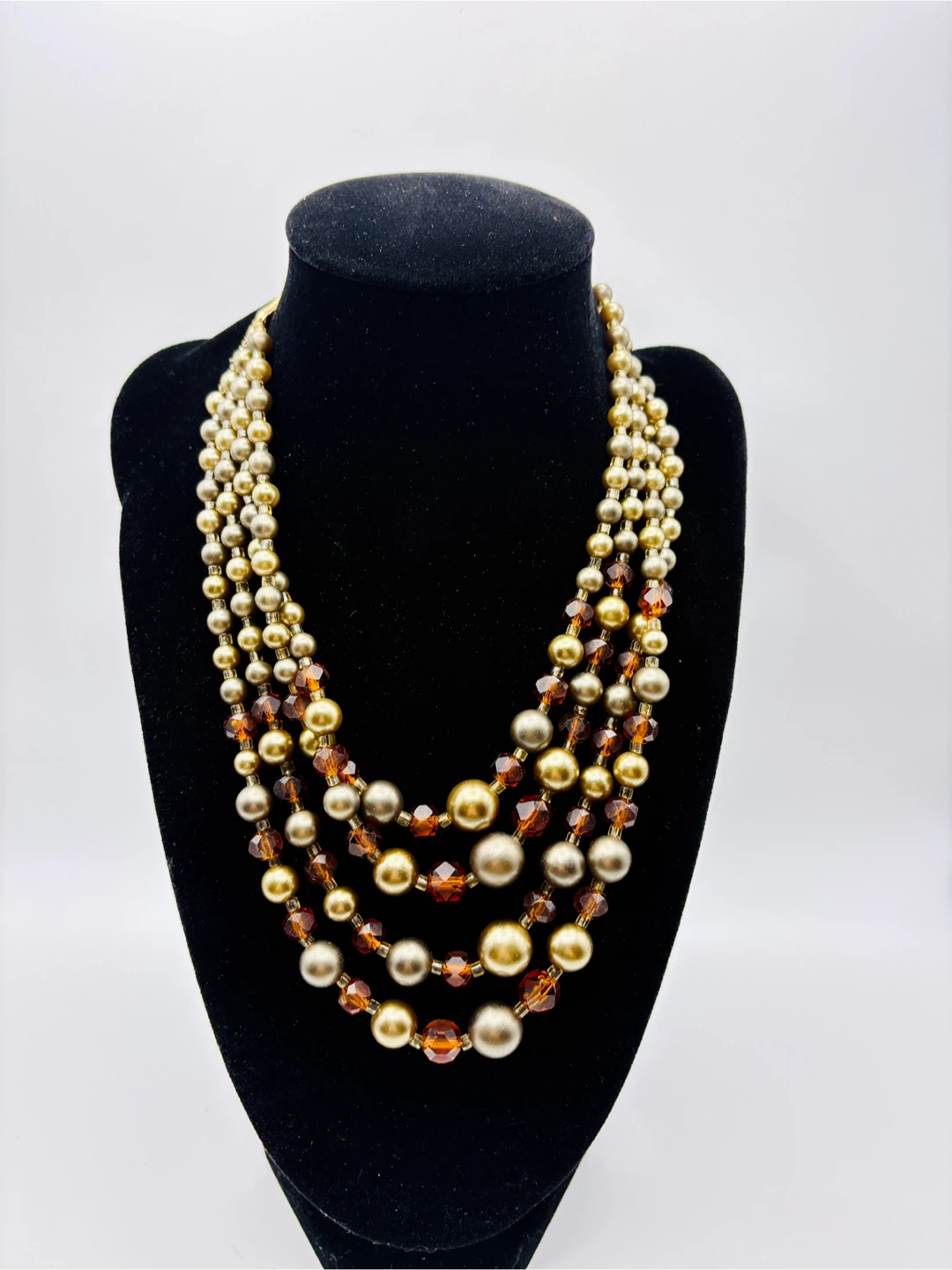 Vintage Multi-Strand Bead Necklace