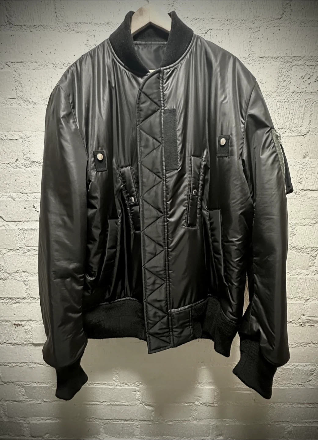 Sacai Black Bomber Jacket