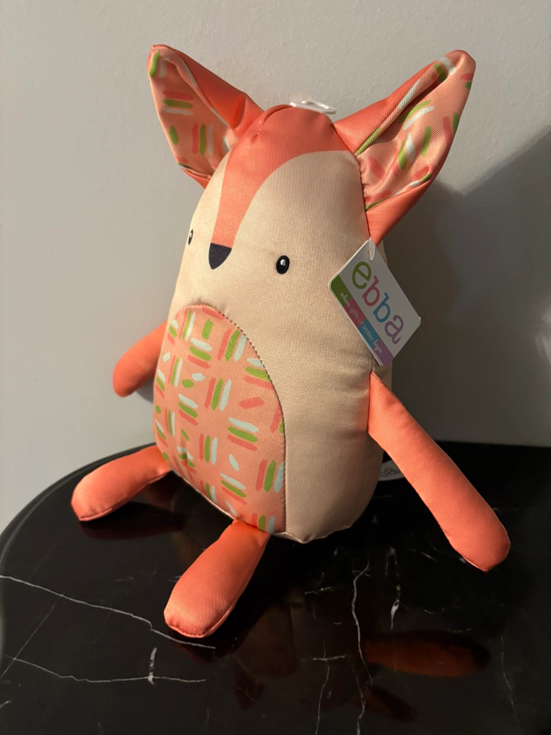 Ebba brand orange satin finish fox plush toy NWT - photo 2