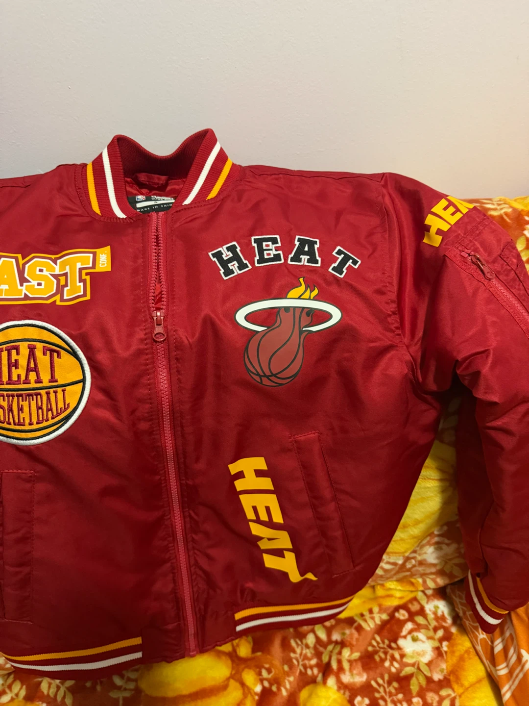 Miami Heat NBA Satin Bomber Jacket - photo 3
