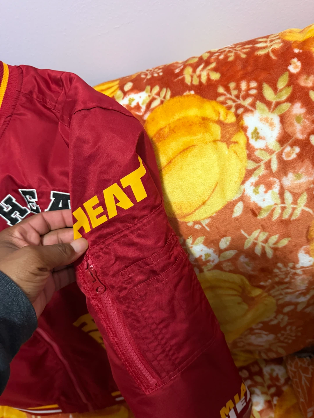 Miami Heat NBA Satin Bomber Jacket - photo 5
