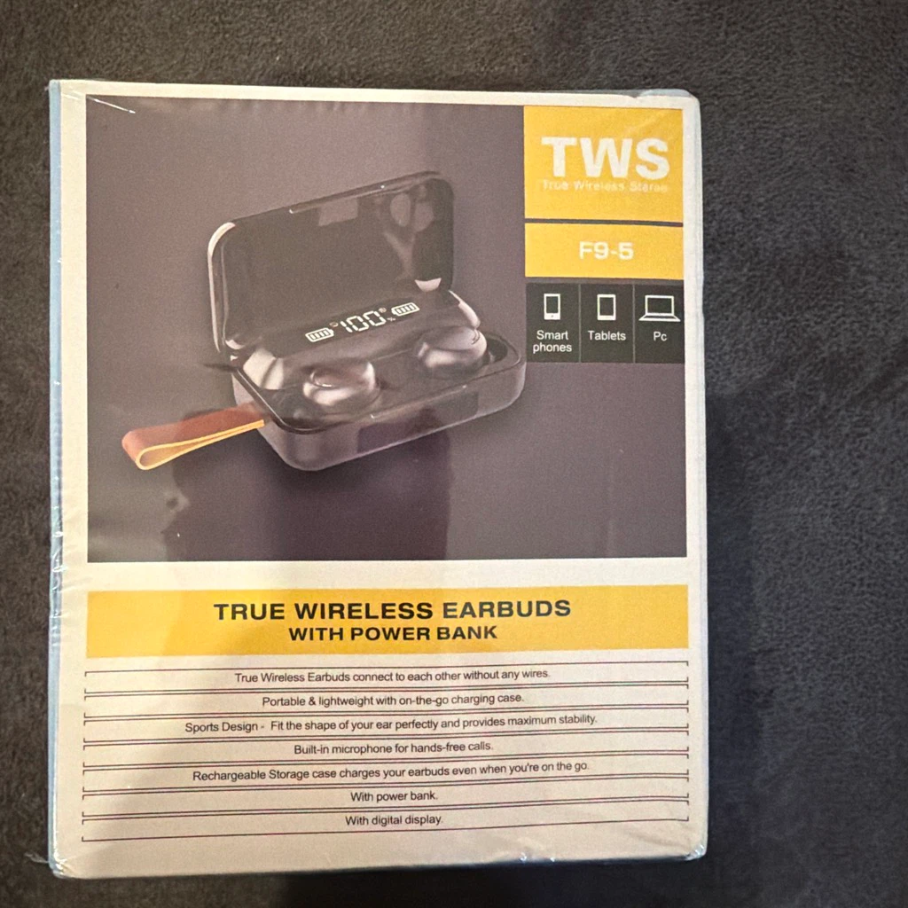 TWS BTH-F9-5 Wireless Earbuds with Charging Case - photo 3