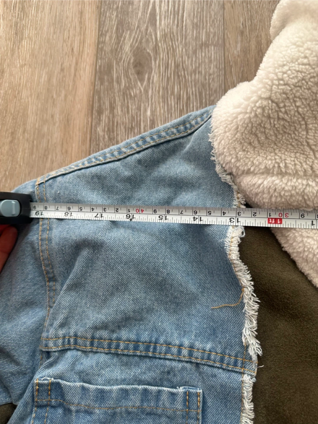 TWOTWINSTYLE Denim and Faux Shearling Coat - photo 5