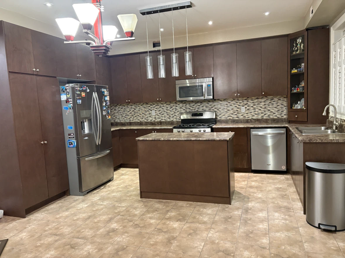 Complete Dark Wood Kitchen Cabinetry Set - photo 2