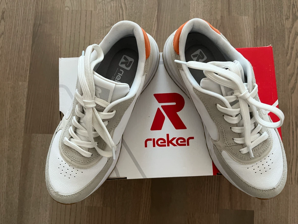 Rieker Sneakers White and Orange Size 7