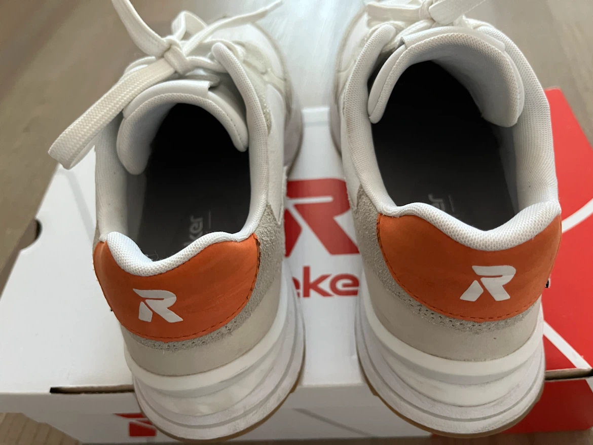 Rieker Sneakers White and Orange Size 7 - photo 2