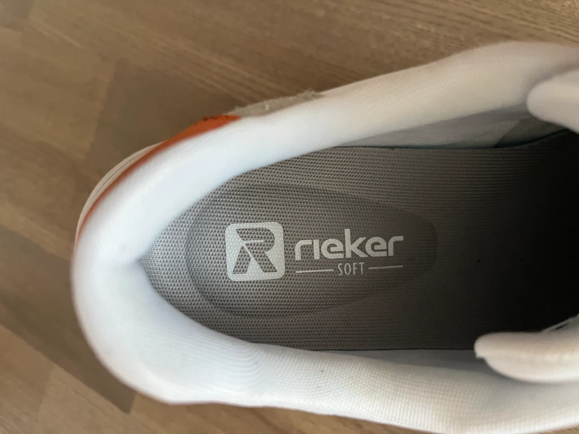 Rieker Sneakers White and Orange Size 7 - photo 4