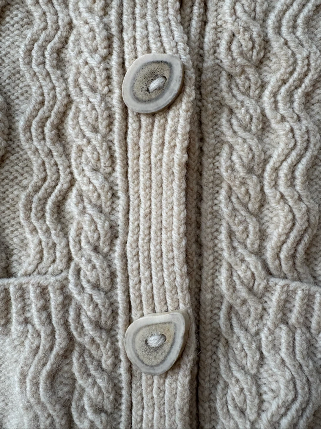 Cream Wool Knit Cardigan - photo 3
