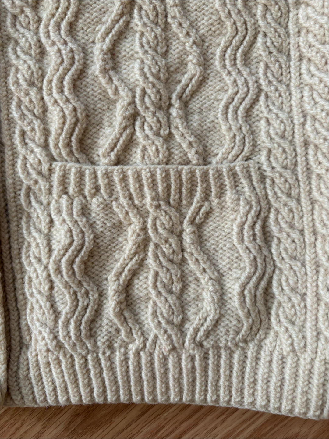 Cream Wool Knit Cardigan - photo 4