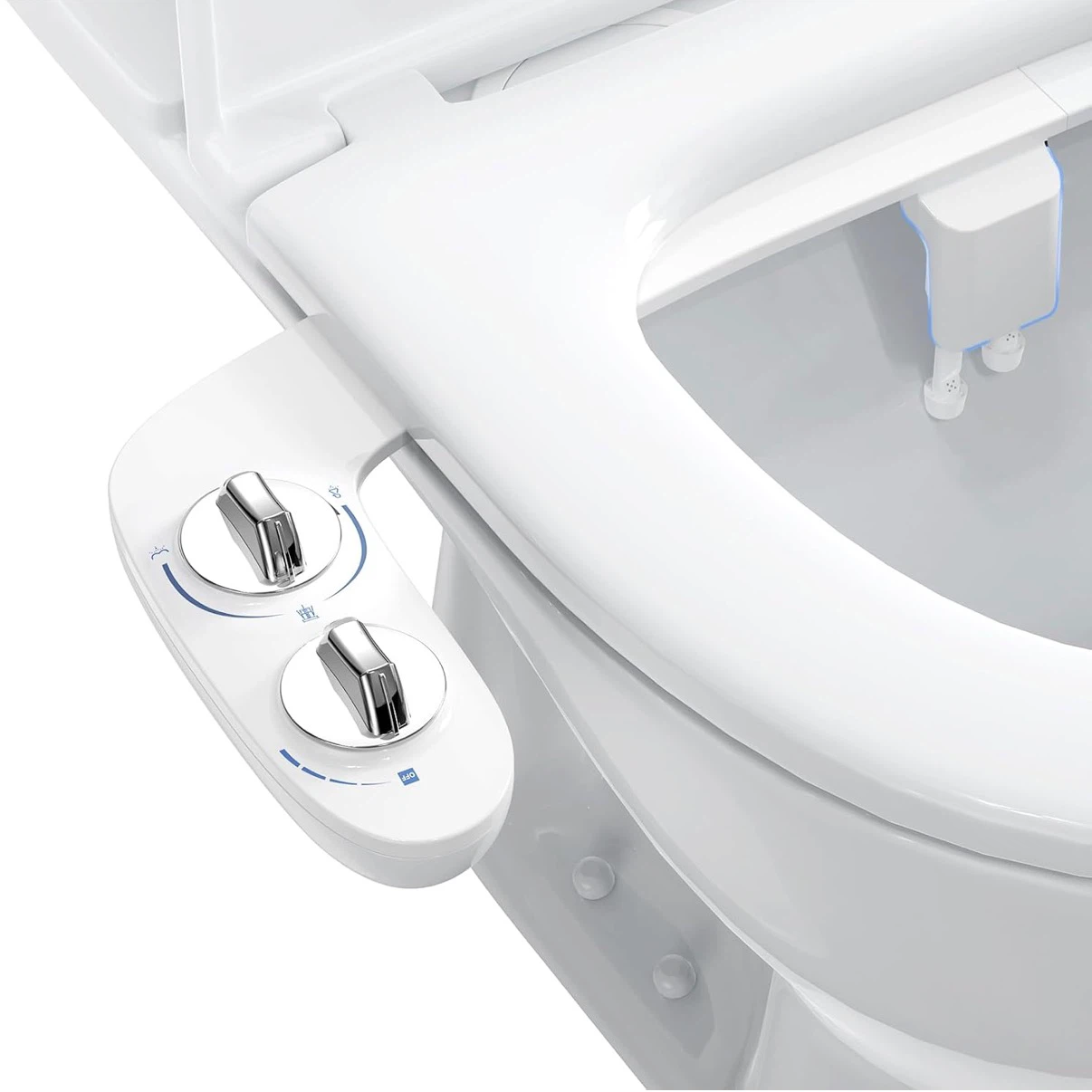 Bidets Attachment for Toilet, Self-Cleaning Dual Nozzle - photo 3