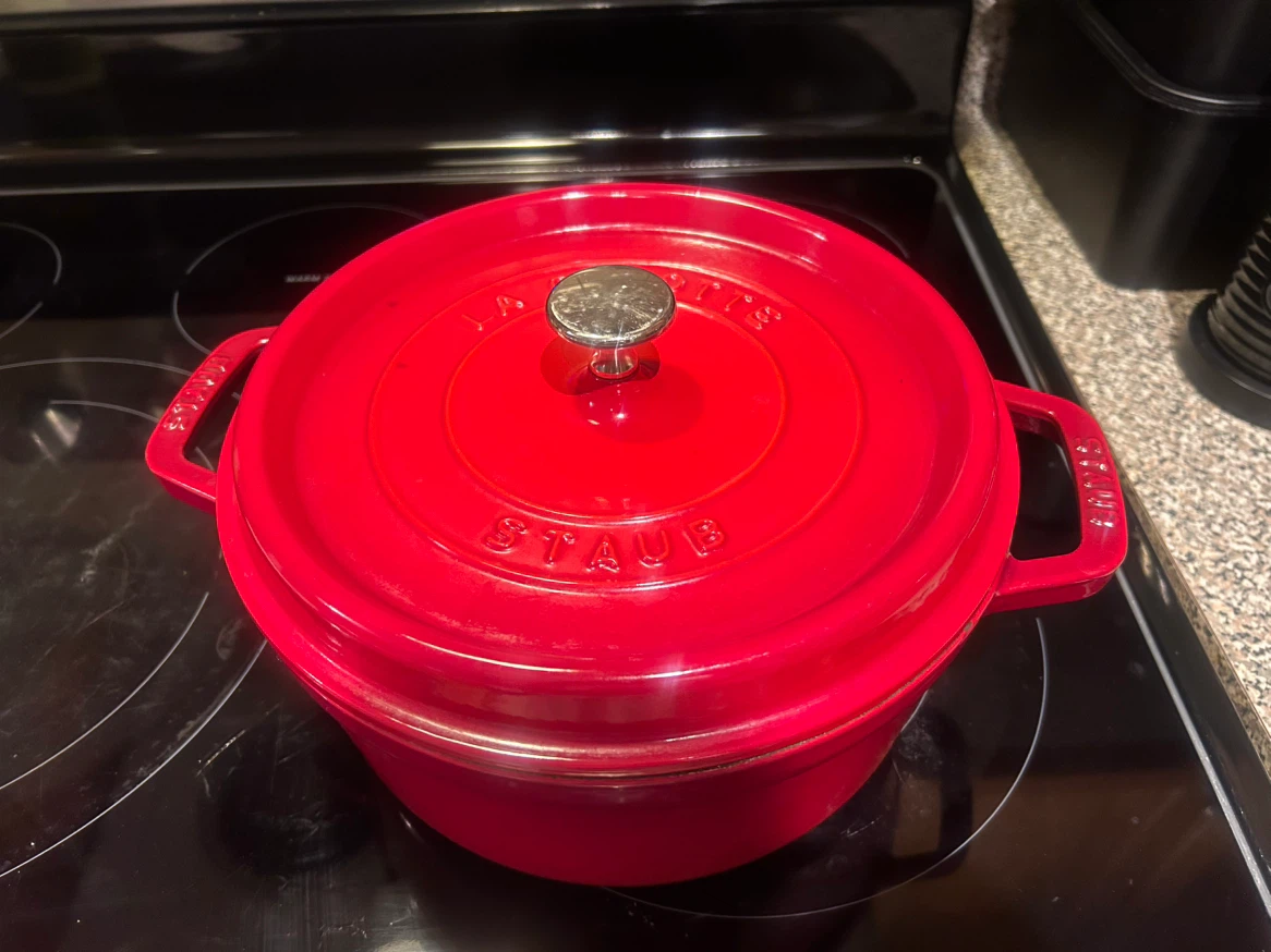 Staub Cast Iron Round Cocotte 24cm Red