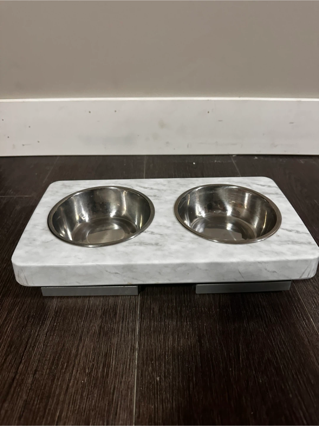Raised Pet Feeder with Two Stainless Steel Bowls - photo 2