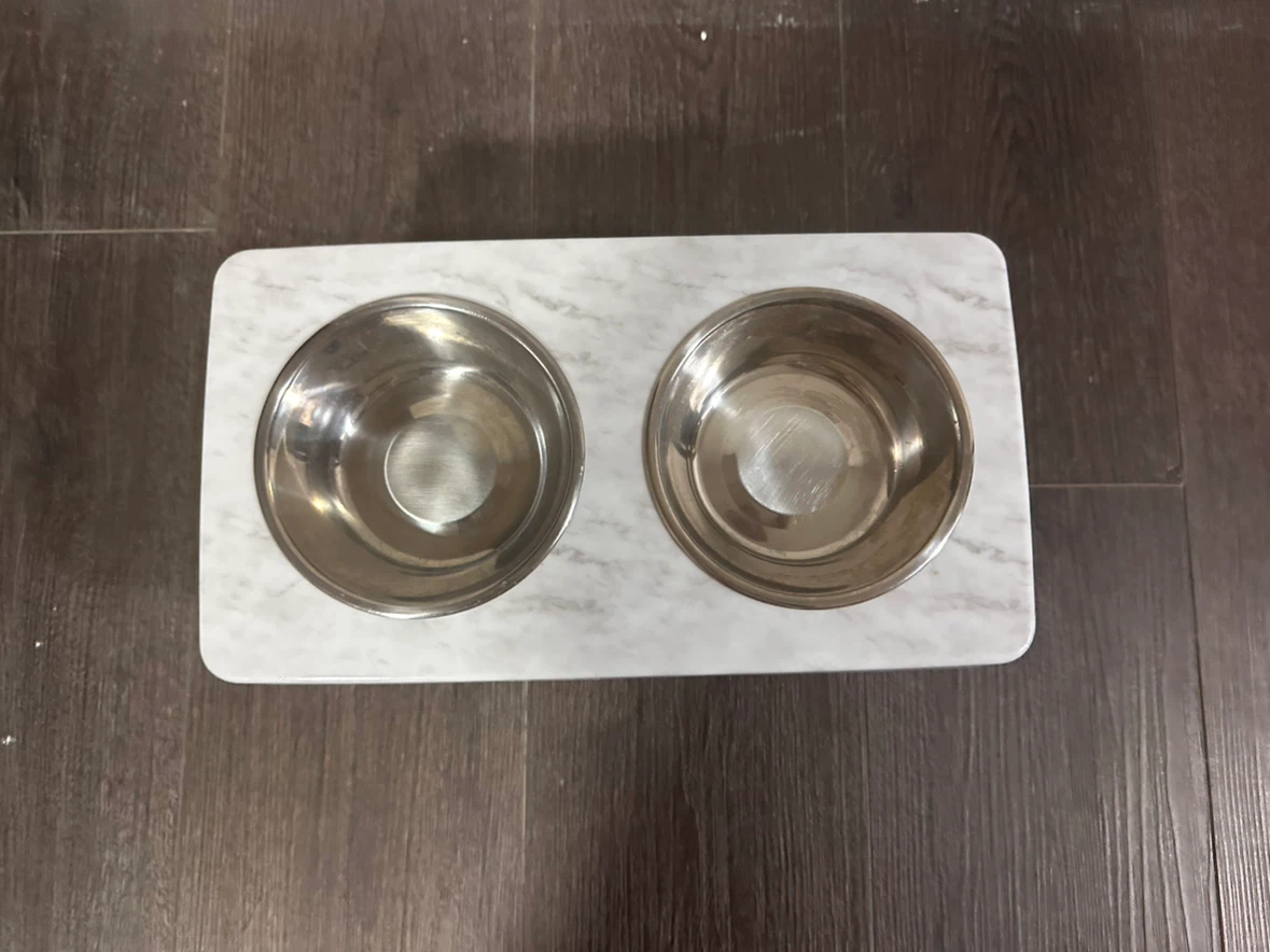 Raised Pet Feeder with Two Stainless Steel Bowls - photo 3
