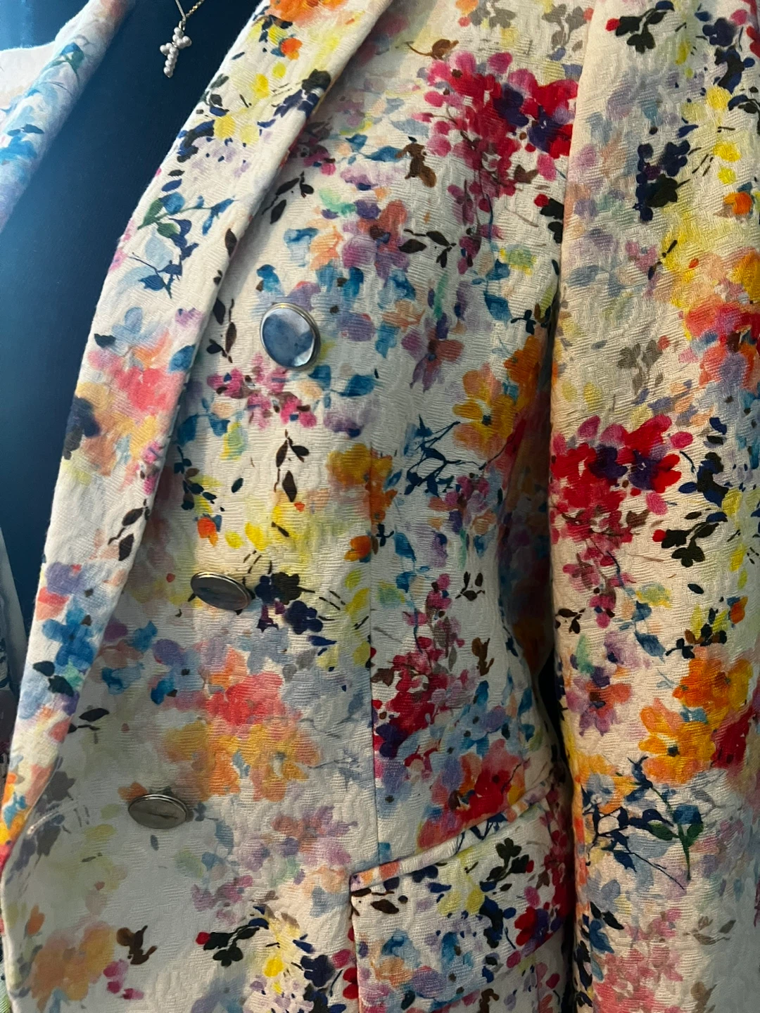 Zara Woman Floral Double-Breasted Blazer - photo 2