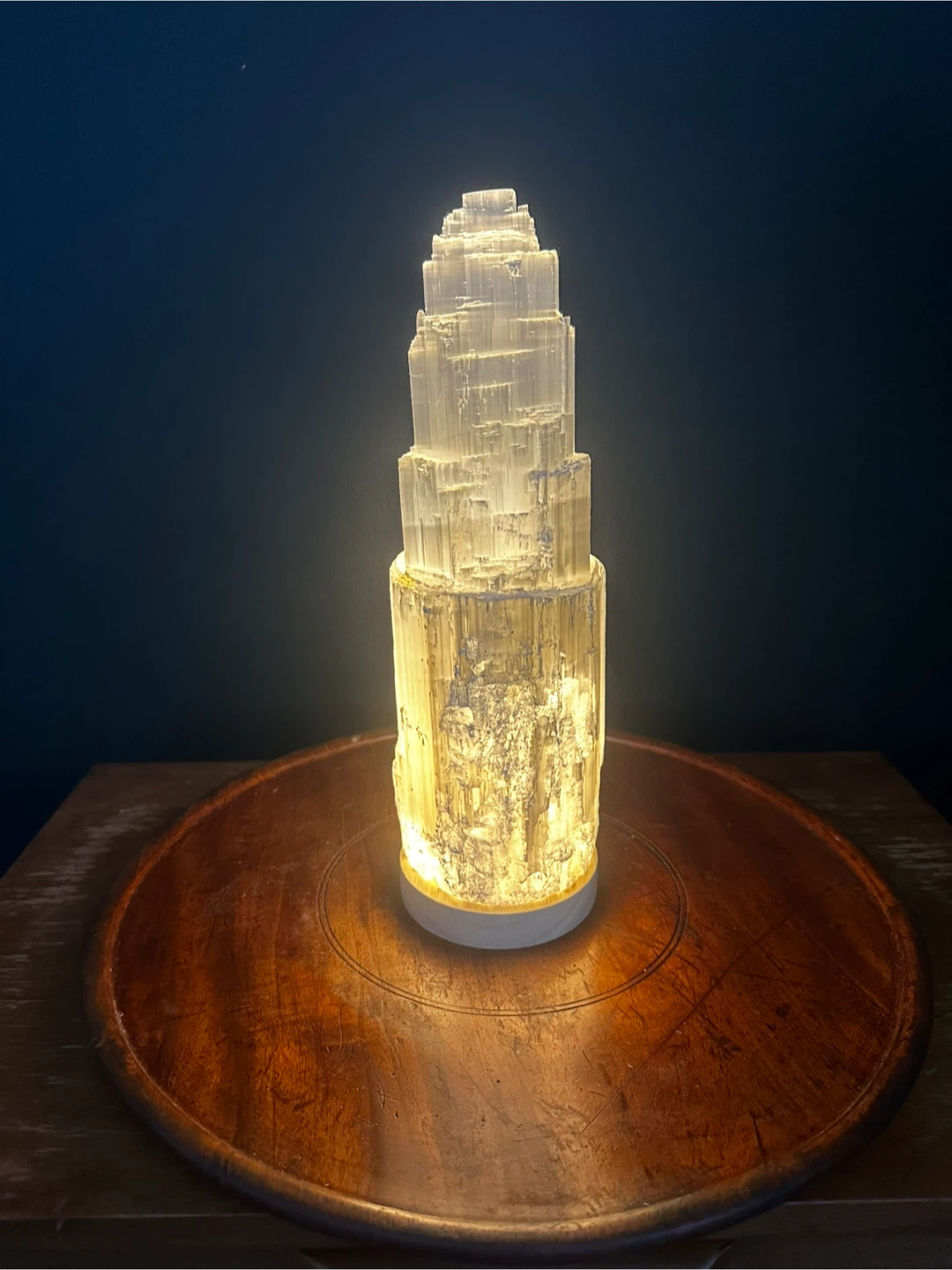 Natural Selenite Crystal Tower Lamp - photo 2