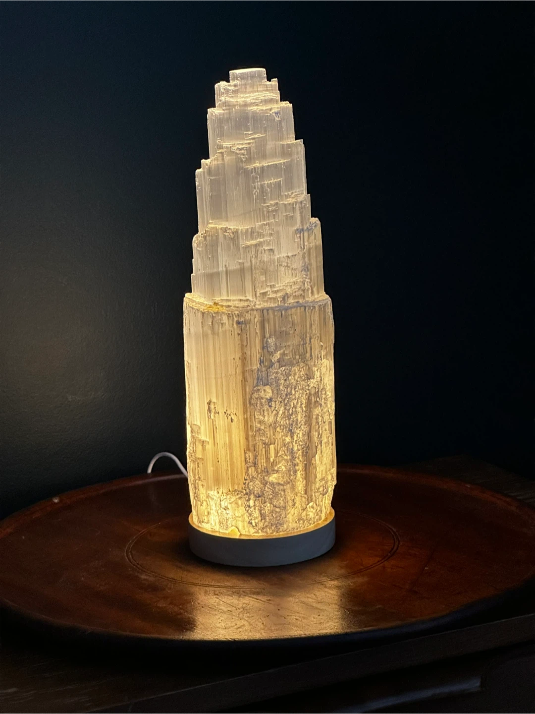 Natural Selenite Crystal Tower Lamp - photo 4