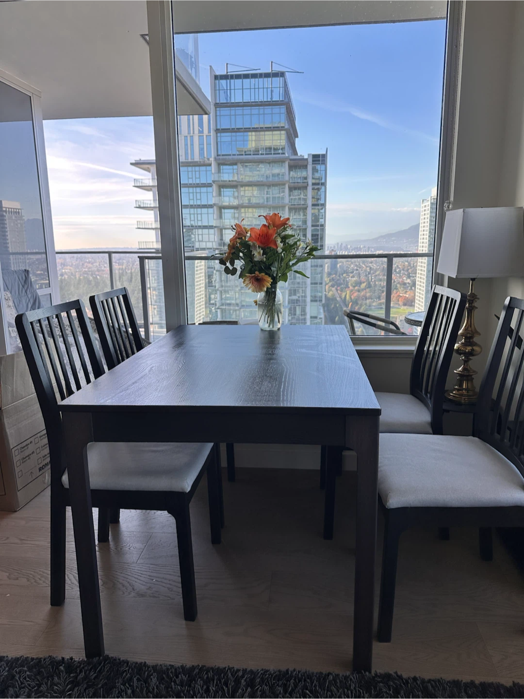 Ikea EKEDALEN expandable dining table brown