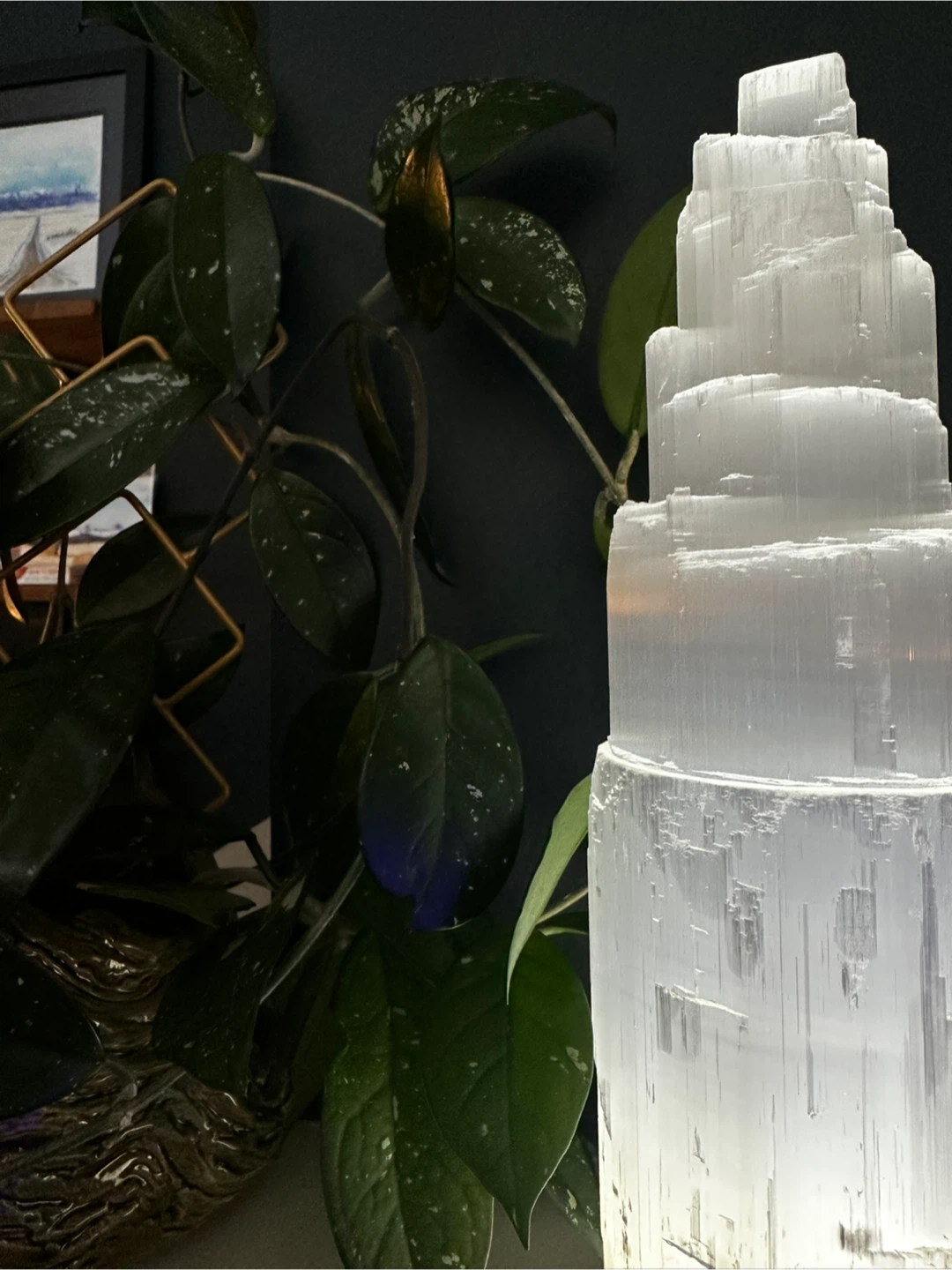 Natural Selenite Crystal Tower Lamp - photo 5