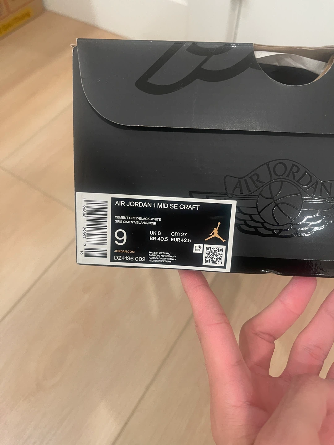 Air Jordan 1 Mid SE Craft Cement Grey - photo 4