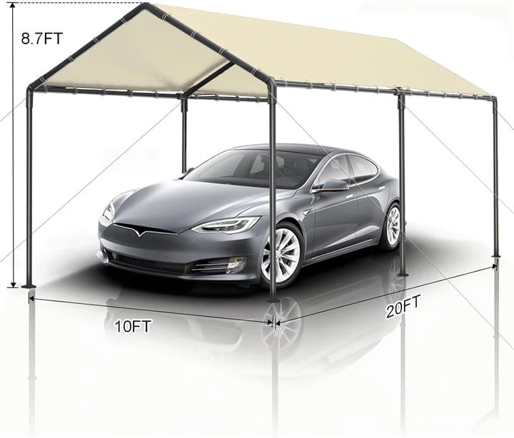 10ft x 20ft Portable Carport Canopy - photo 2