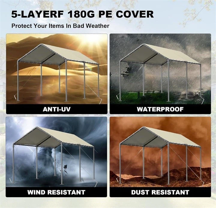 10ft x 20ft Portable Carport Canopy - photo 3