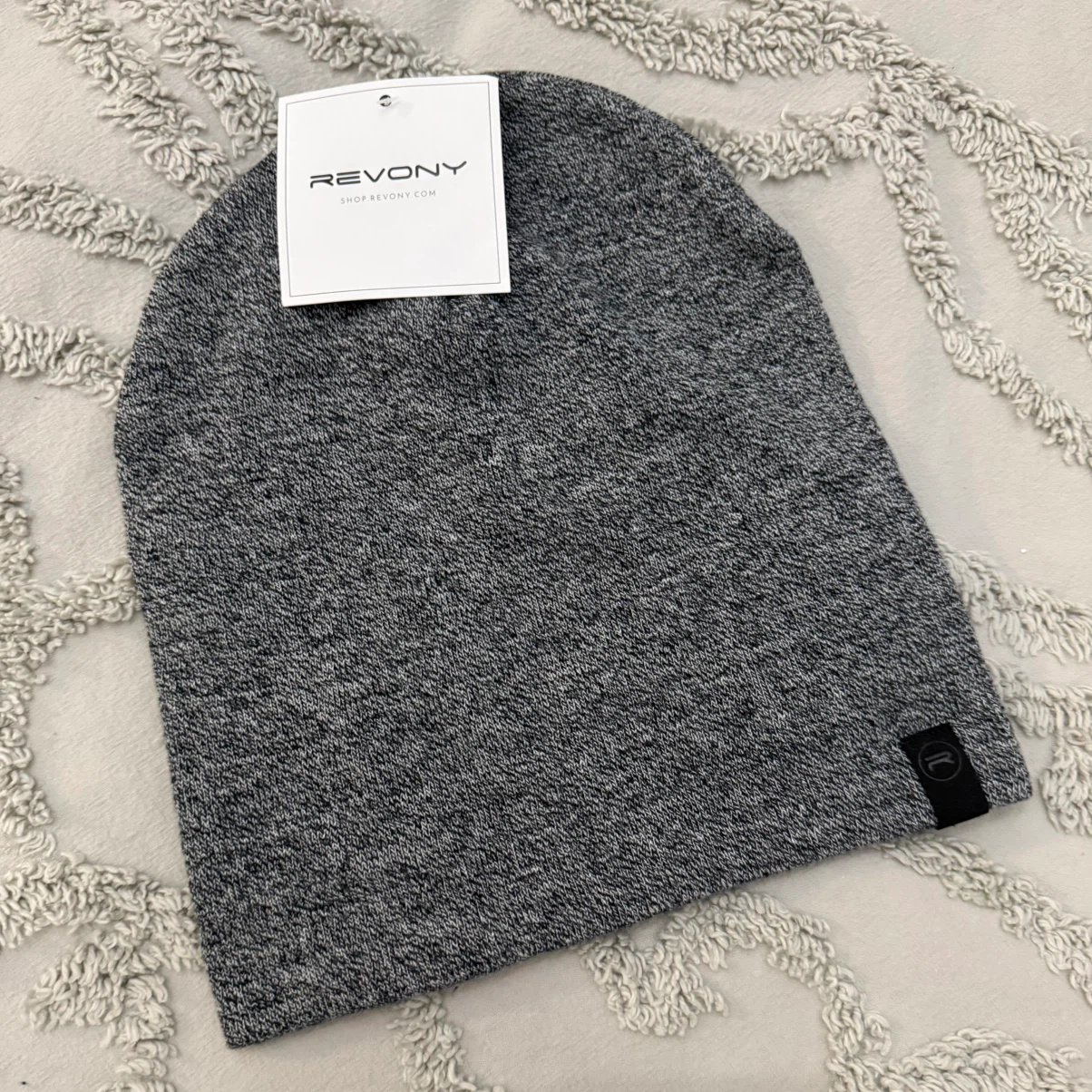 Revony Grey Heather Cotton Beanie