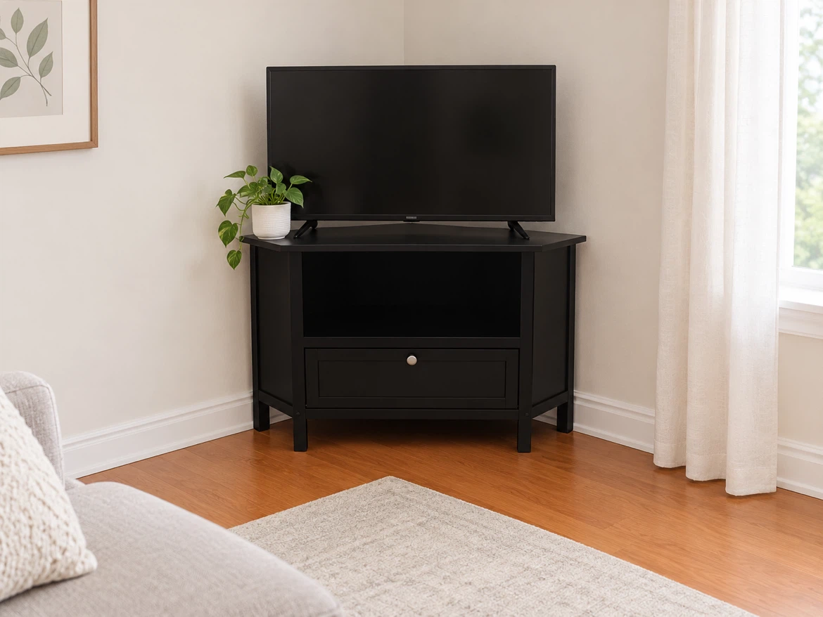 Corner TV Stand with Storage