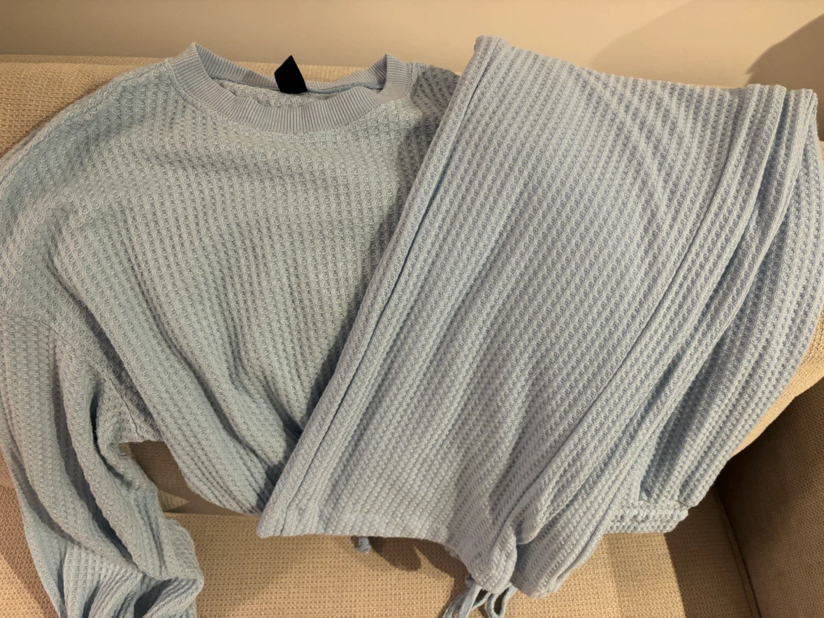 SHEIN X Waffle Knit Lounge Set - photo 2
